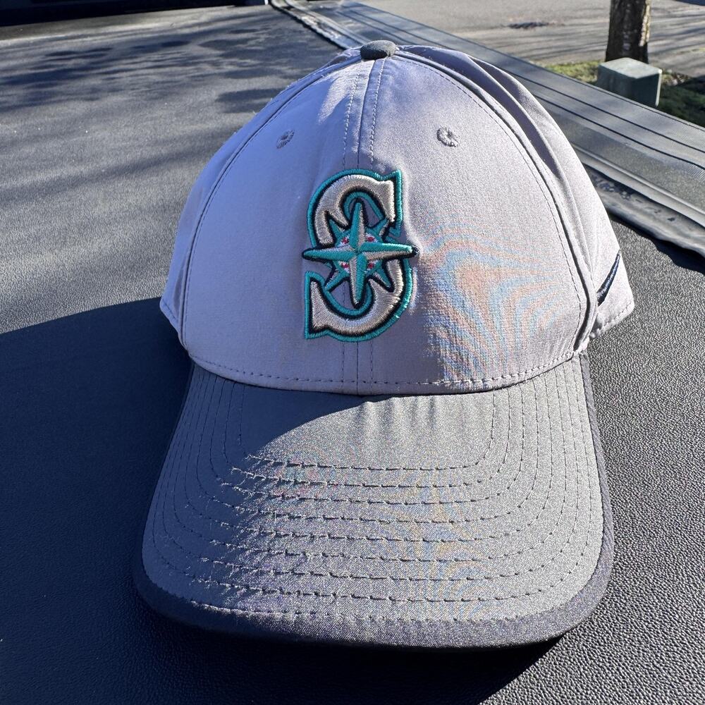 Nike‎ Seattle Mariners Legacy91 Dri Fit Adjustable Hat Cap Gray Mens - Picture 3 of 9